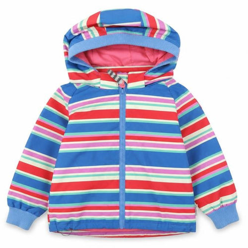 Racoon Girls Multicoloured Striped  Rain Coat Coat Size 3 Years  Zip