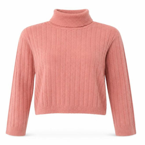 Brave Soul Womens Pink Roll Neck  Acrylic Pullover Jumper Size S