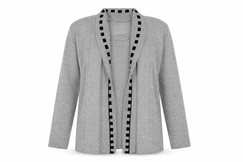 Unique Style Womens Grey Round Neck  Acrylic Pullover Jumper Size M   - Jumper with cardigan