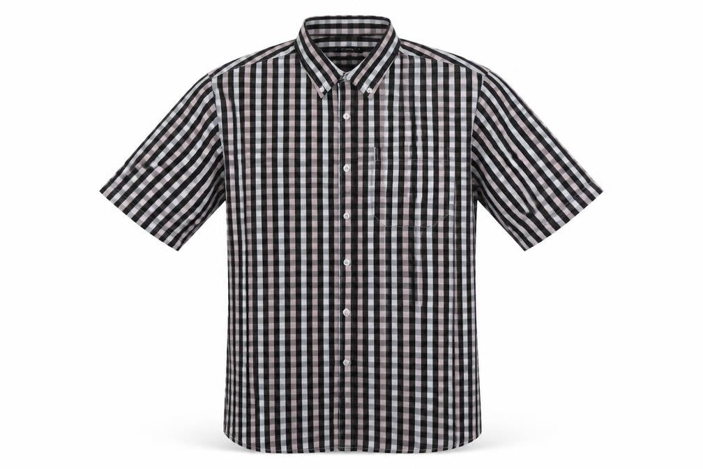 Dunnes Mens Multicoloured Check Polyester  Button-Up Size L Collared