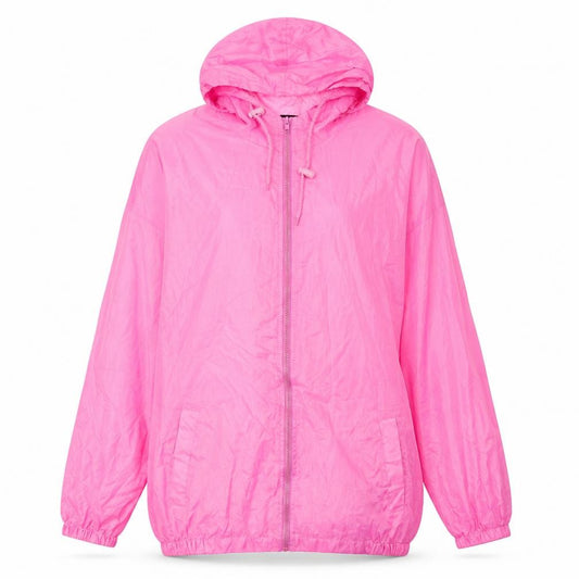 Front view of Pro Climate women’s pink anorak jacket, size S, zip