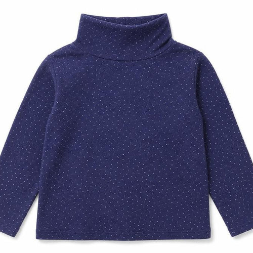Me Girls Blue Geometric Cotton Basic T-Shirt Size 18-24 Months Mock Neck