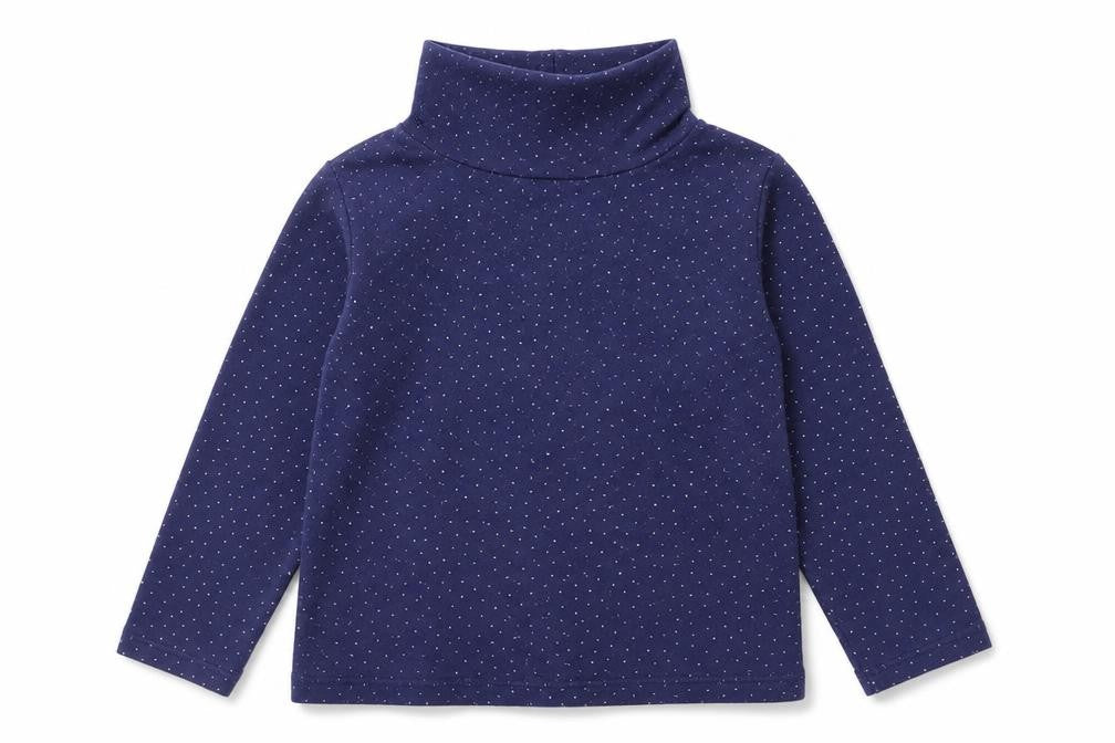 Me Girls Blue Geometric Cotton Basic T-Shirt Size 18-24 Months Mock Neck