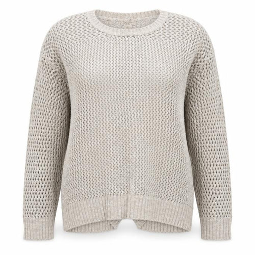 Lucky Brand Womens Beige Round Neck  Cotton Pullover Jumper Size XL