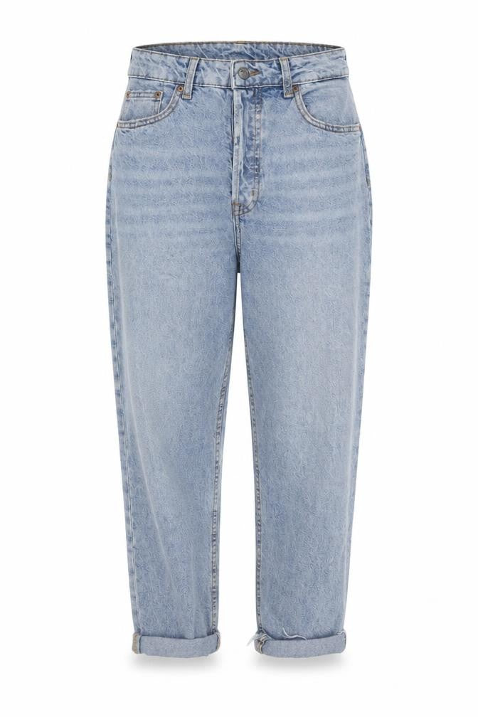 H&M Womens Blue  Cotton Boyfriend Jeans Size 42 L25 in Regular