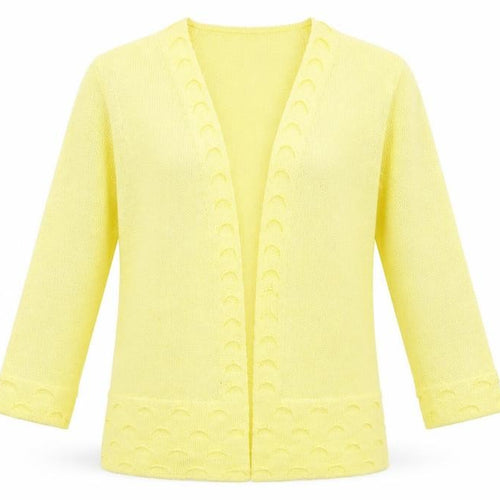 Gerard Womens Yellow V-Neck  Acrylic Cardigan Jumper Size M