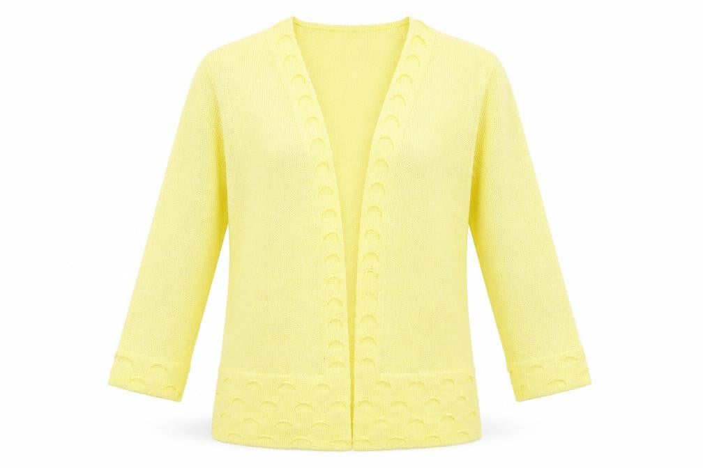 Gerard Womens Yellow V-Neck  Acrylic Cardigan Jumper Size M