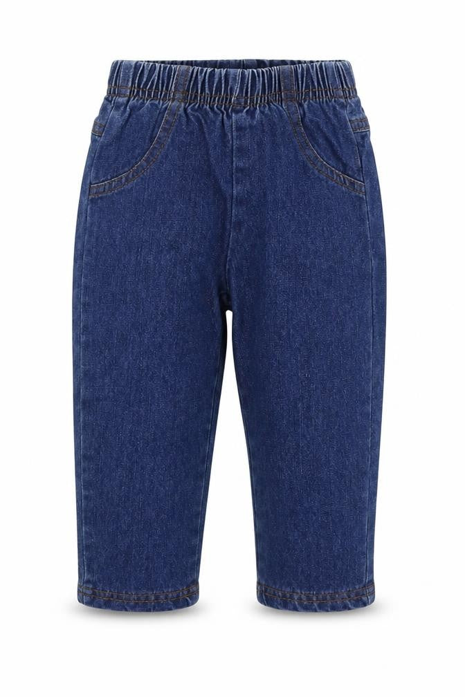 Cheeky Chimp Boys Blue  Cotton Capri Jeans Size 6-9 Months