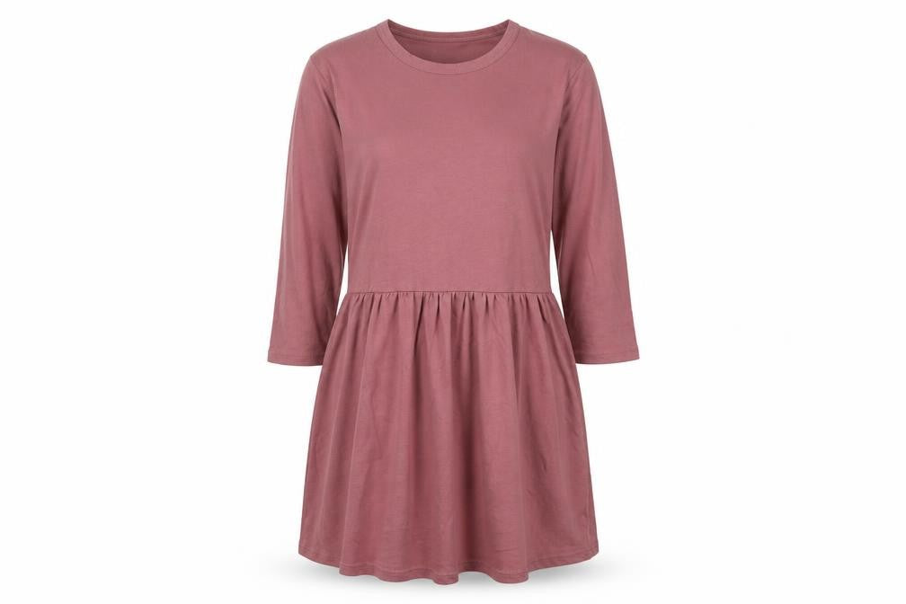 Front view of Missguided women’s pink polyester fit & flare, size UK 6