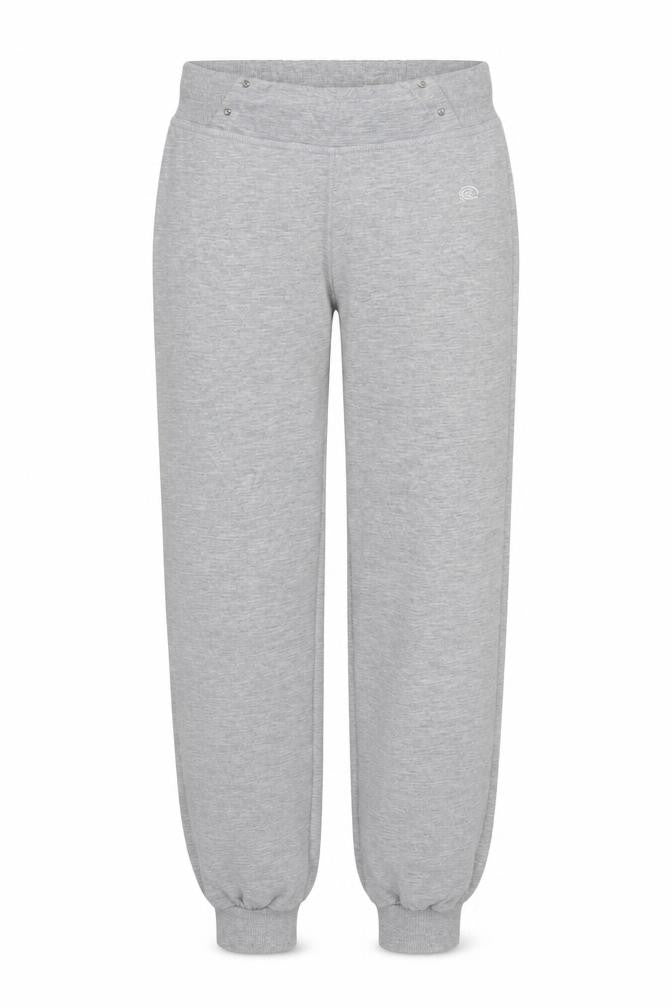 Front view of Extory women’s grey polyester jogger trousers, size S, 31-inch leg regular drawstring
