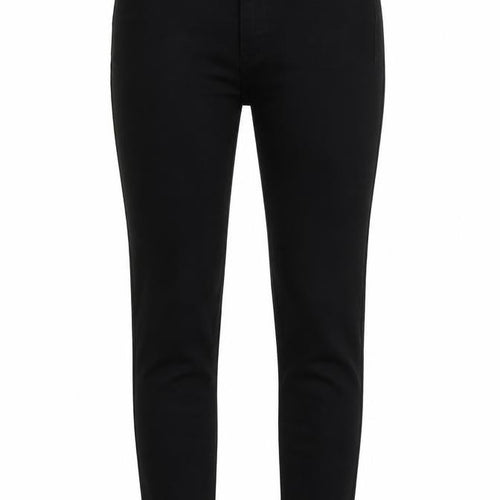Denim & Co. Womens Black  Cotton Straight Jeans Size 8 L27 in Regular Zip