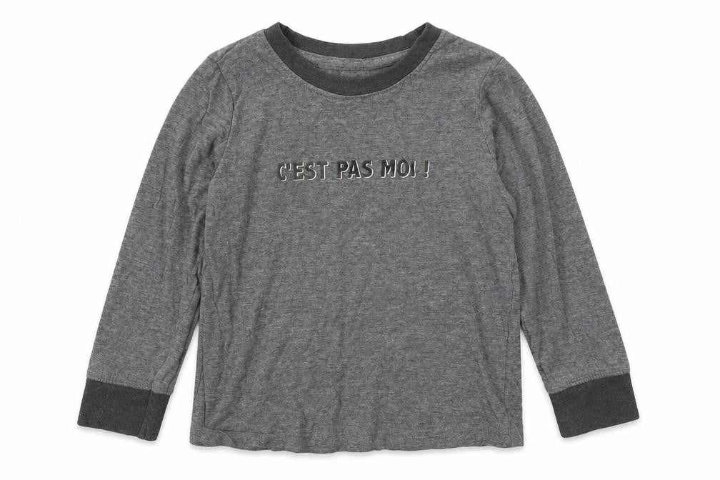 Front view of Confiance Textiles boys’ grey cotton basic t-shirt, size 5, years round neck pullover