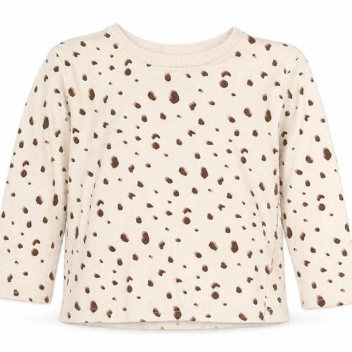 Primark Girls Beige Animal Print Cotton Jersey T-Shirt Size 9-12 Months Crew Neck