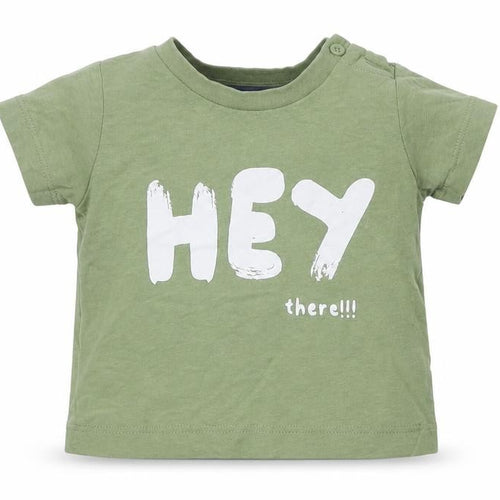 Matalan Baby Green  Cotton Basic T-Shirt Size 0-3 Months Crew Neck Snap