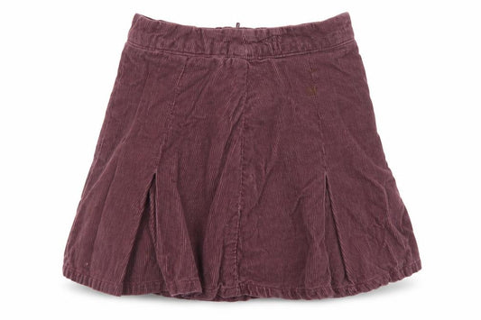 Front view of Next girls’ purple cotton a-line skirt, size 3, years regular zip