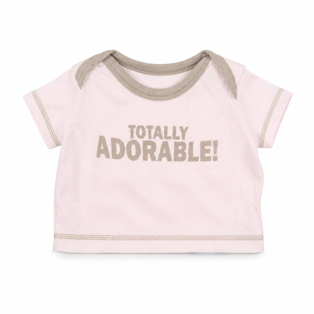 Front view of Matalan Baby Pink Cotton Basic T-Shirt, size 0-3, Months Round Neck Pullover - Slogan