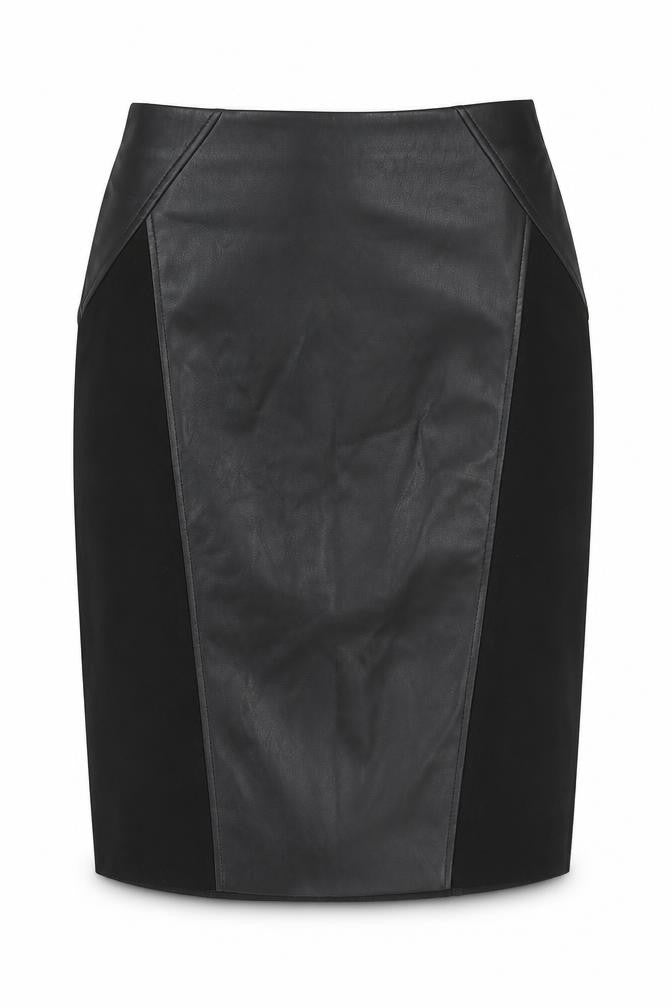 F&F Womens Black  Polyethylene A-Line Skirt Size 10   Zip
