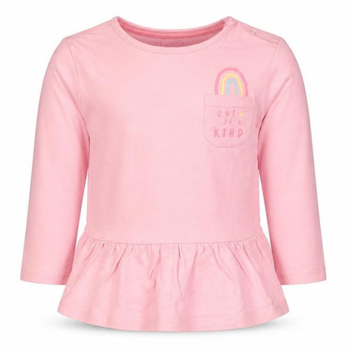 Lullaby Girls Pink  Cotton Basic T-Shirt Size 12-18 Months Roll Neck