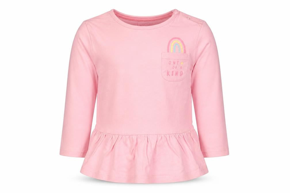 Lullaby Girls Pink  Cotton Basic T-Shirt Size 12-18 Months Roll Neck