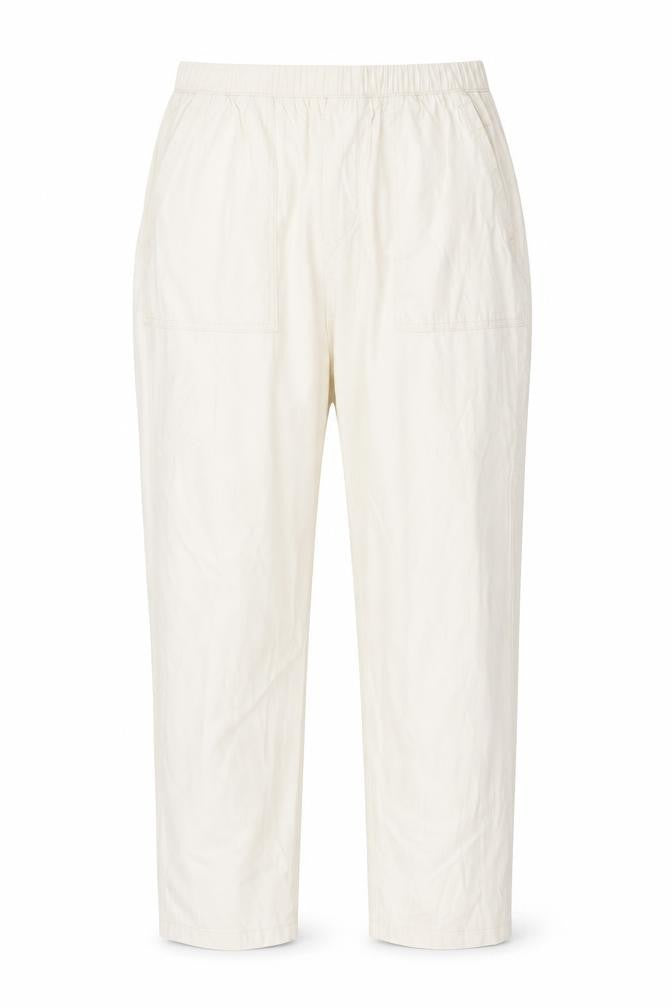 Dunnes Stores Womens Beige  Cotton Trousers  Size L L26.5 in Regular