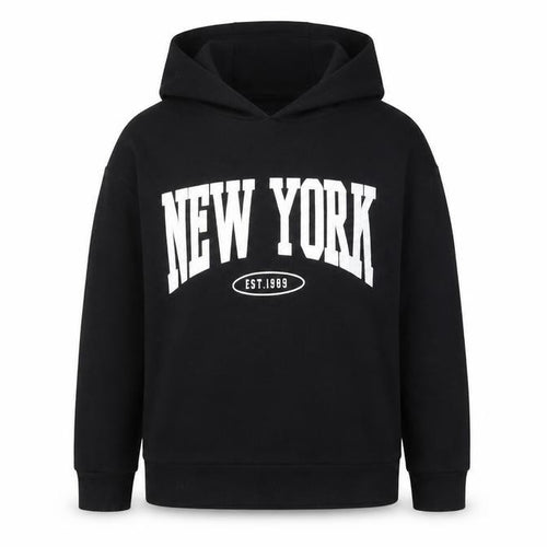 Dunnes Stores Girls Black  Cotton Pullover Hoodie Size 10-11 Years  Pullover