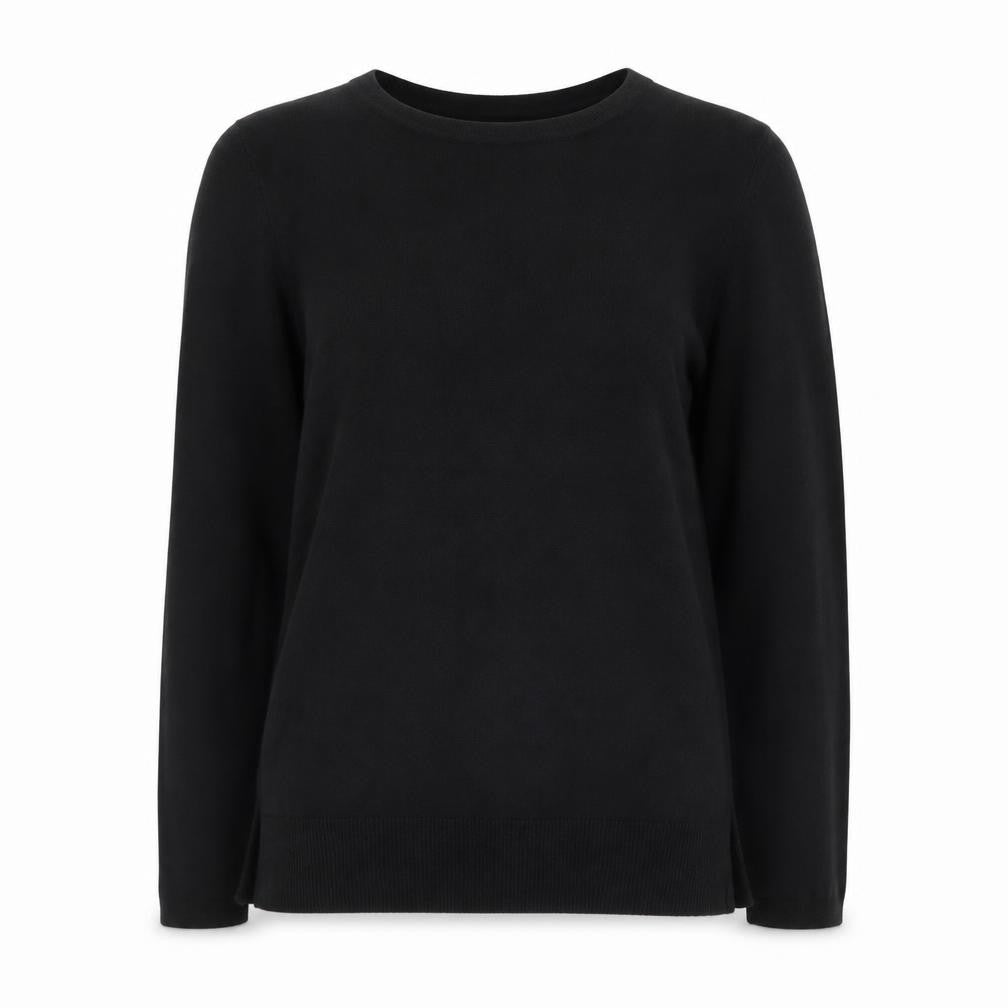 Bonmarché Womens Black Round Neck  Acrylic Cape Jumper Size 10
