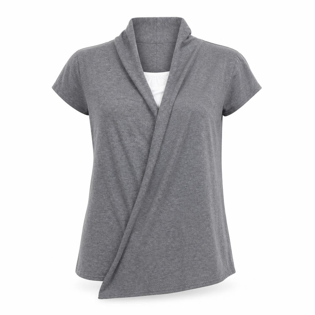 amy dyer Womens Grey V-Neck  Polyethylene Henley Jumper Size XL