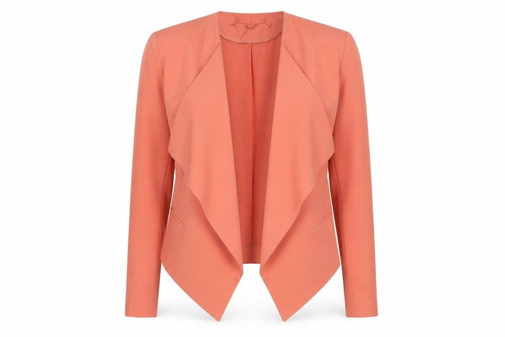 Front view of Atmosphere women’s orange jacket, size UK 10