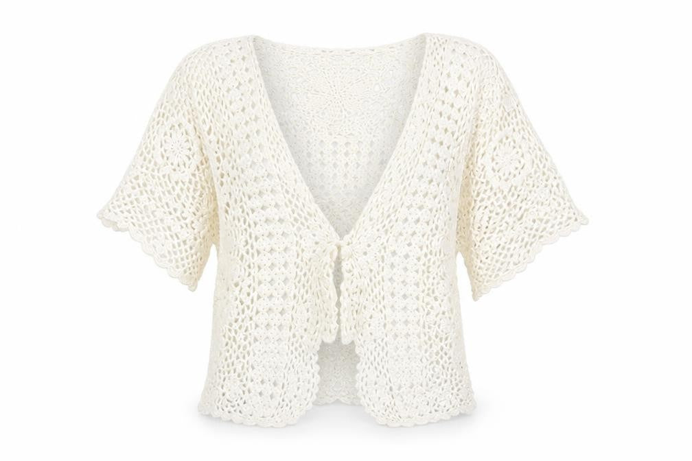 Cc Womens Beige Round Neck  Cotton Cardigan Jumper Size M
