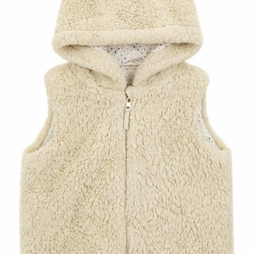 Nutmeg Girls Beige   Gilet Jacket Size 3-4 Years  Zip