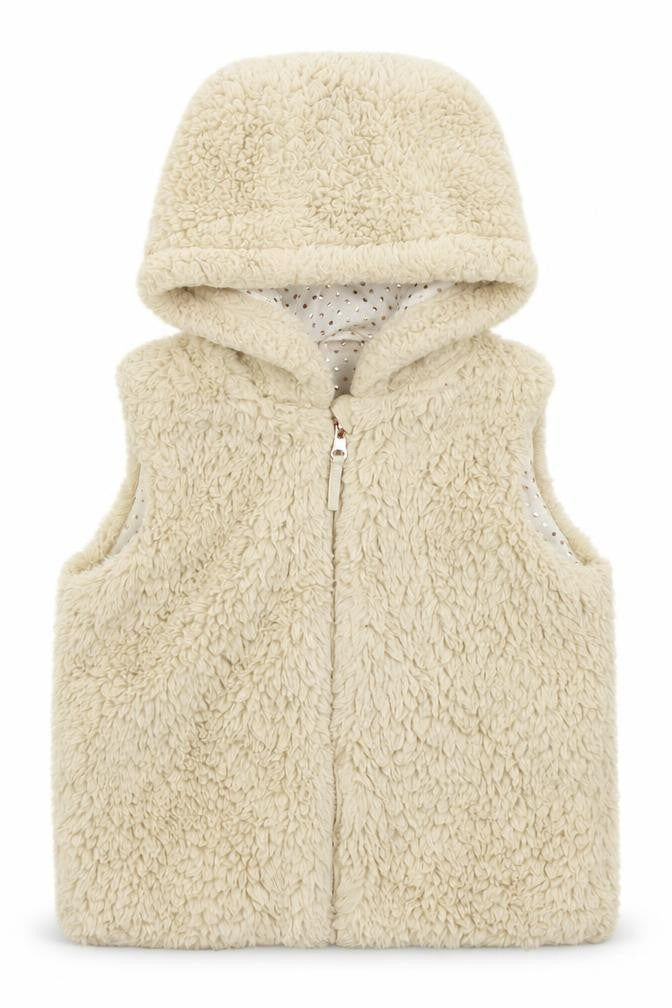 Nutmeg Girls Beige   Gilet Jacket Size 3-4 Years  Zip