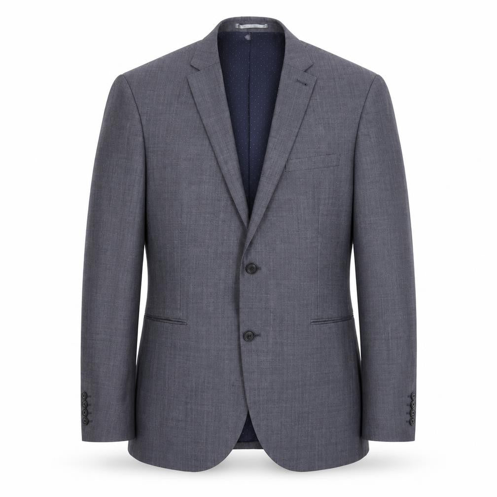 Front view of Next men’s grey polyester jacket blazer, size L