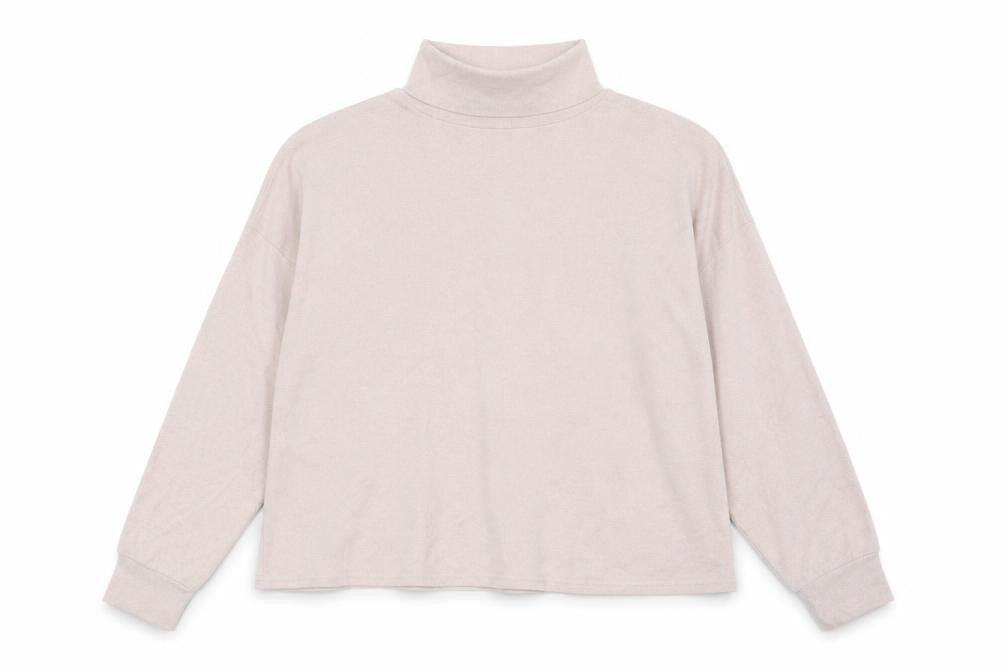 Front view of New Look women’s pink high neck viscose jumper, size L