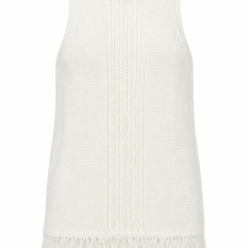 Primark Womens Ivory Round Neck  Acrylic Vest Jumper Size S