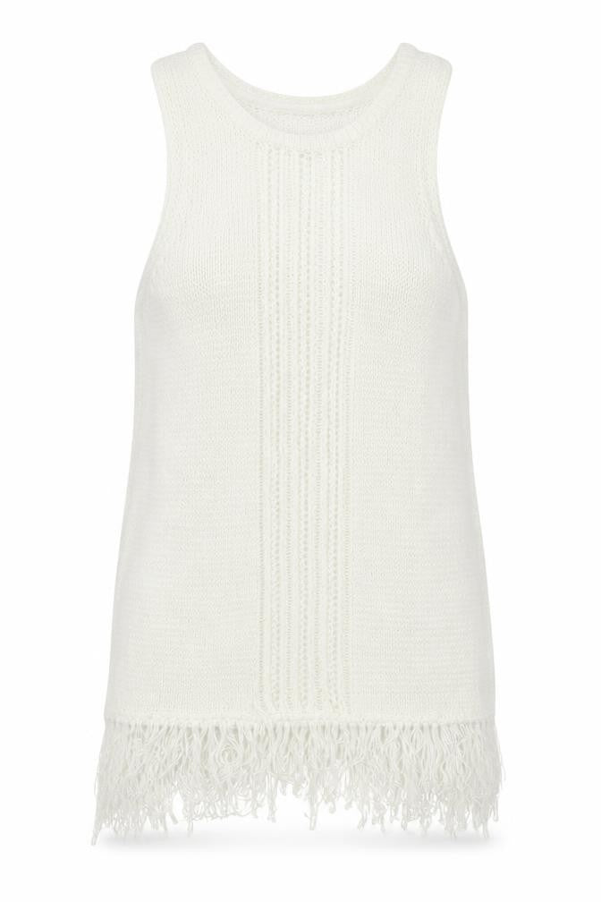 Primark Womens Ivory Round Neck  Acrylic Vest Jumper Size S