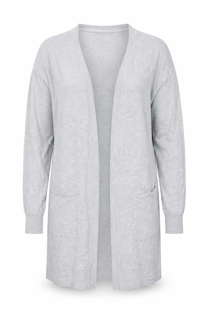 Noisy Mat Womens Grey V-Neck  Viscose Cardigan Jumper Size S