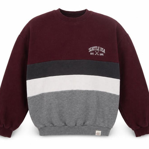 Pull&Bear Mens Purple  Cotton Pullover Sweatshirt Size XS   - XXS