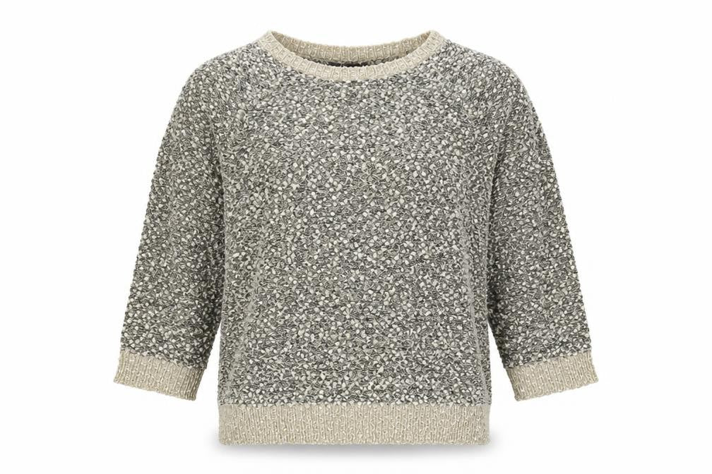 Front view of Bonmarché women’s multicoloured round neck polyester jumper, size M
