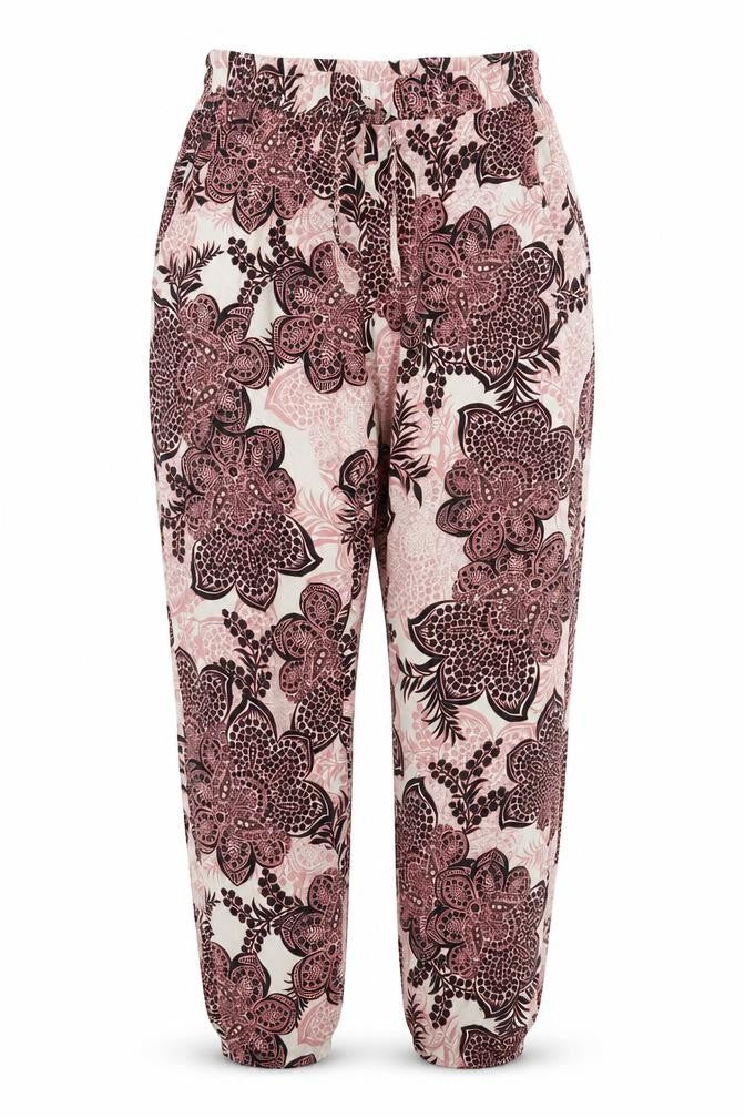 F&F Womens Multicoloured Geometric Viscose Bloomer Trousers Size 10 L24.5 in Regular