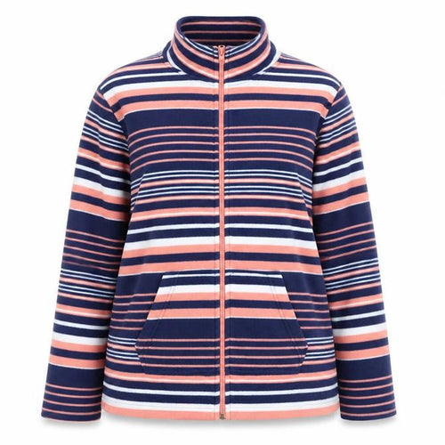 b you Womens Multicoloured High Neck Striped Polyacrylate Fibre Pullover Jumper Size L