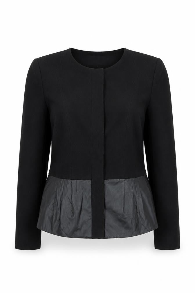 Front view of VILA women’s black jacket, size S