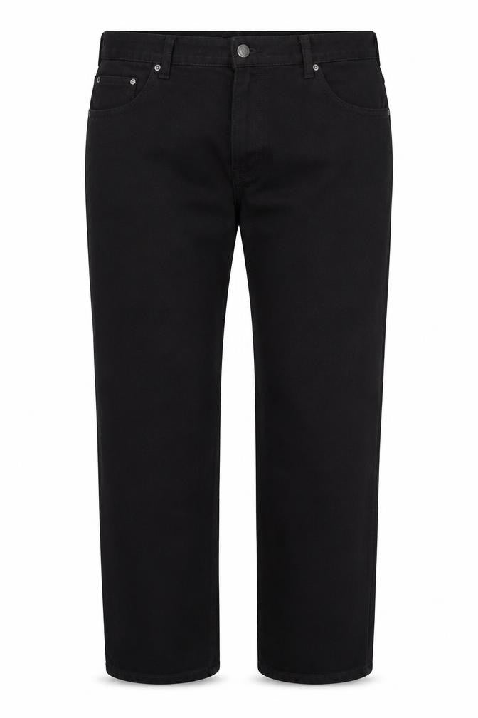 Blue Circle Womens Black  Cotton Straight Jeans Size 61 in L30 in Regular Button
