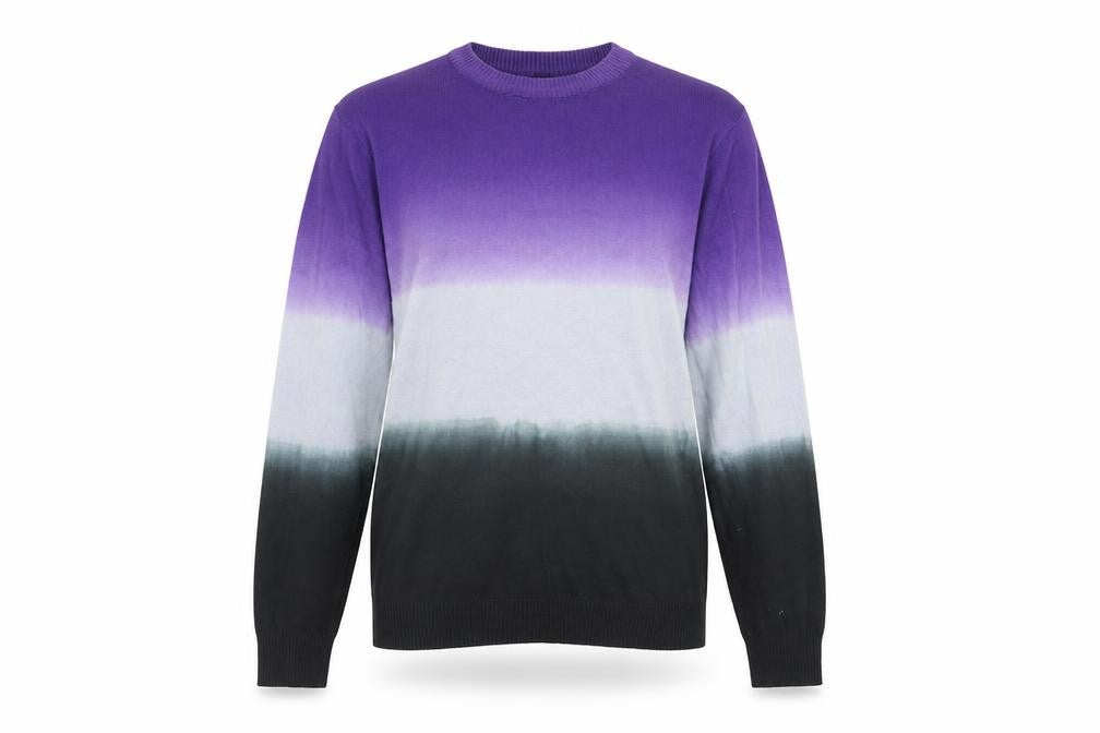 Front view of Selection women’s multicoloured crew neck cotton jumper, size L, - batik