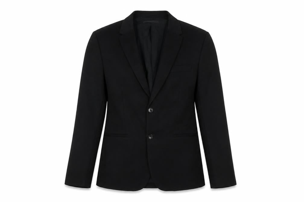 Front view of Daily Outfit women’s black jacket, size M, button