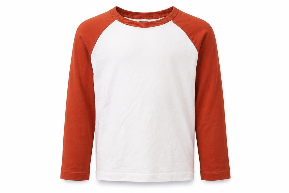 Front view of Urban Edition boys’ ivory cotton basic casual, size 4, years round neck