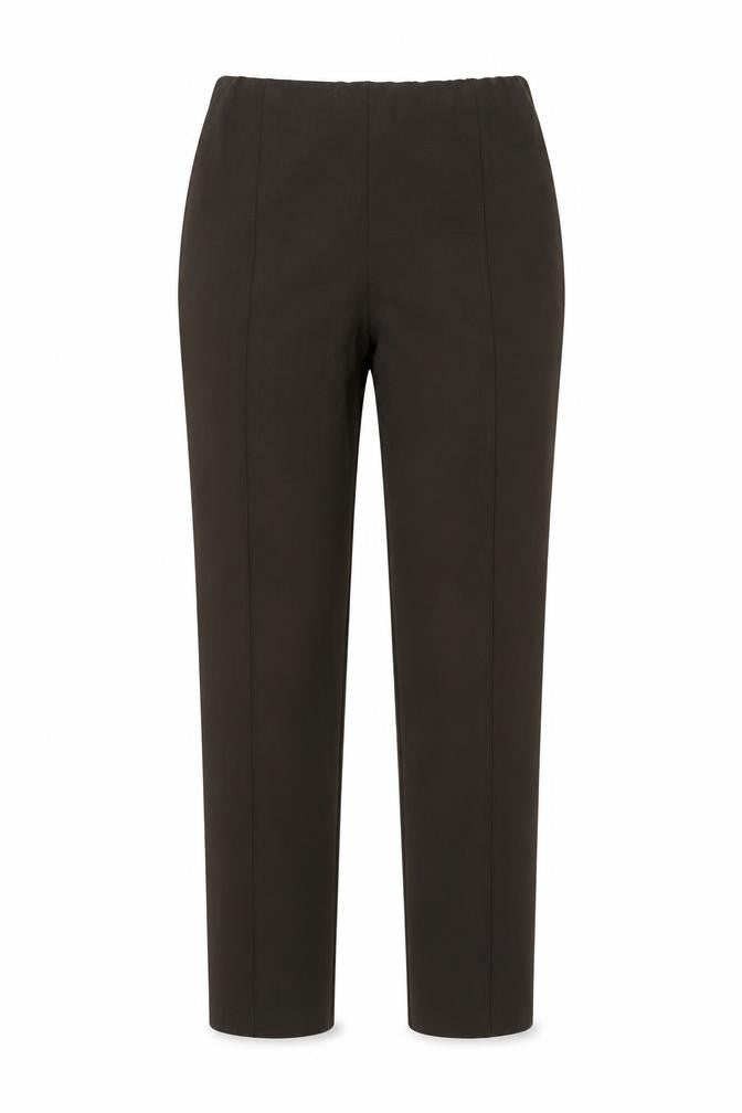 Front view of Autonomy women’s brown polyester trousers, size UK 12, 29-inch leg regular