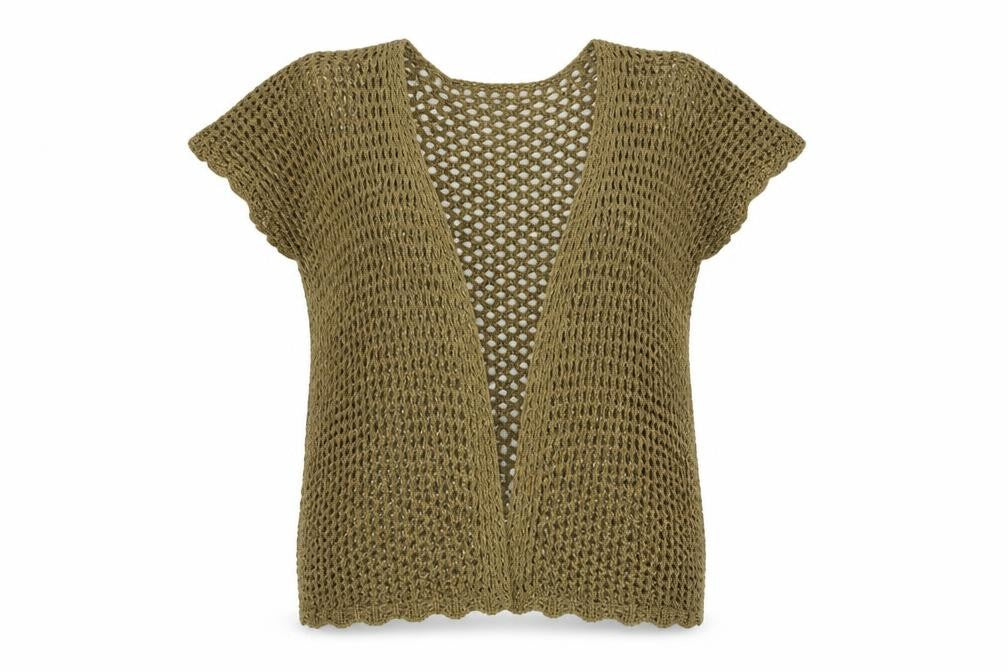 George Womens Brown V-Neck  Acrylic Cardigan Jumper Size 12