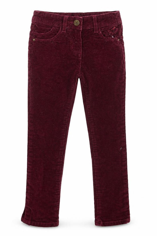 Marks and Spencer Girls Purple  Cotton Capri Trousers Size 5-6 Years  Regular Button