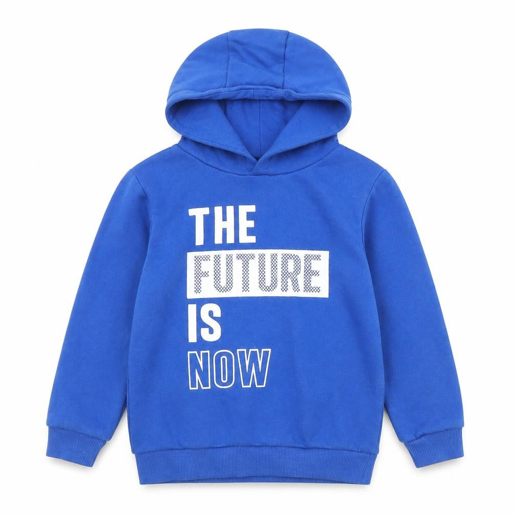 Dunnes Stores Boys Blue  Cotton Pullover Hoodie Size 5 Years   - The Future is Now
