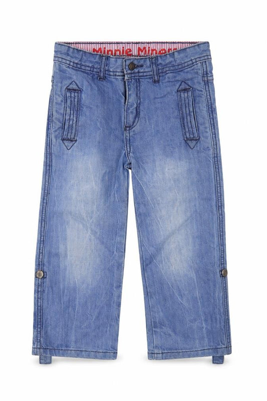 Minnie Mouse Boys Blue  Cotton Straight Jeans Size 2-3 Years  Regular Button